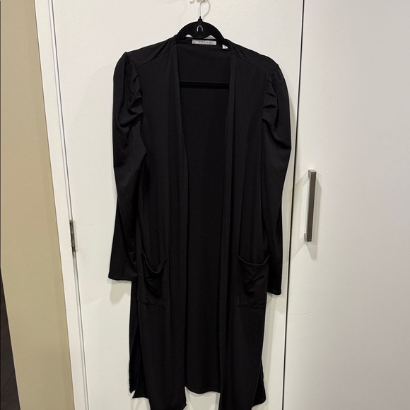 Cyrus Sweaters - Cyrus Black Open Front Cardigan